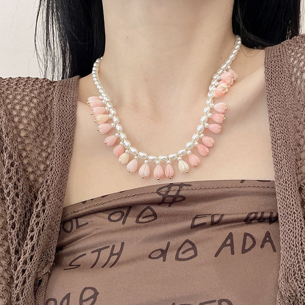 Rowena Blossom Pearl Necklace