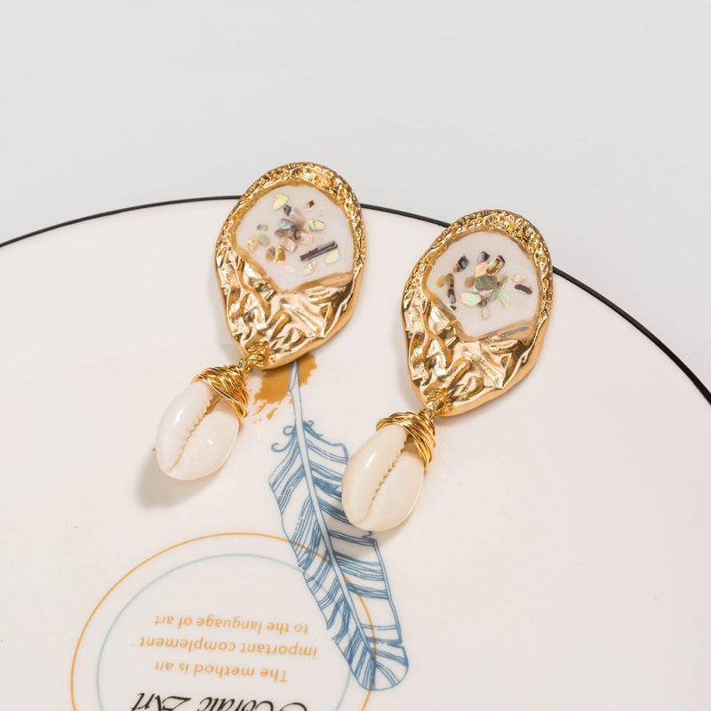 Mireille Shell Drop Earrings