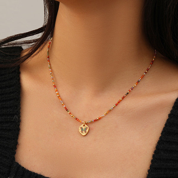 Elora Butterfly Bead Necklace