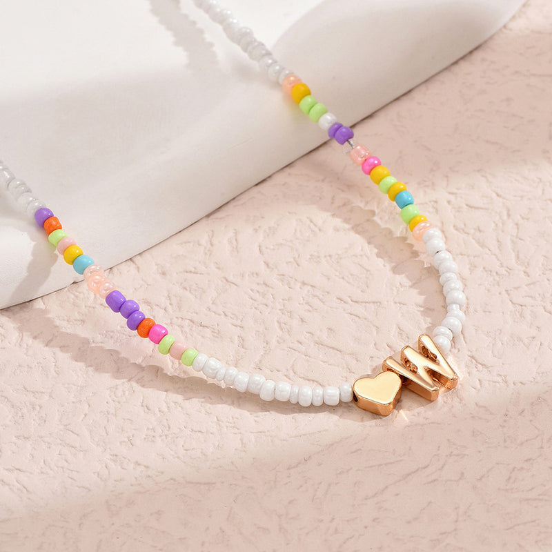 Adriana Letter Bead Necklace