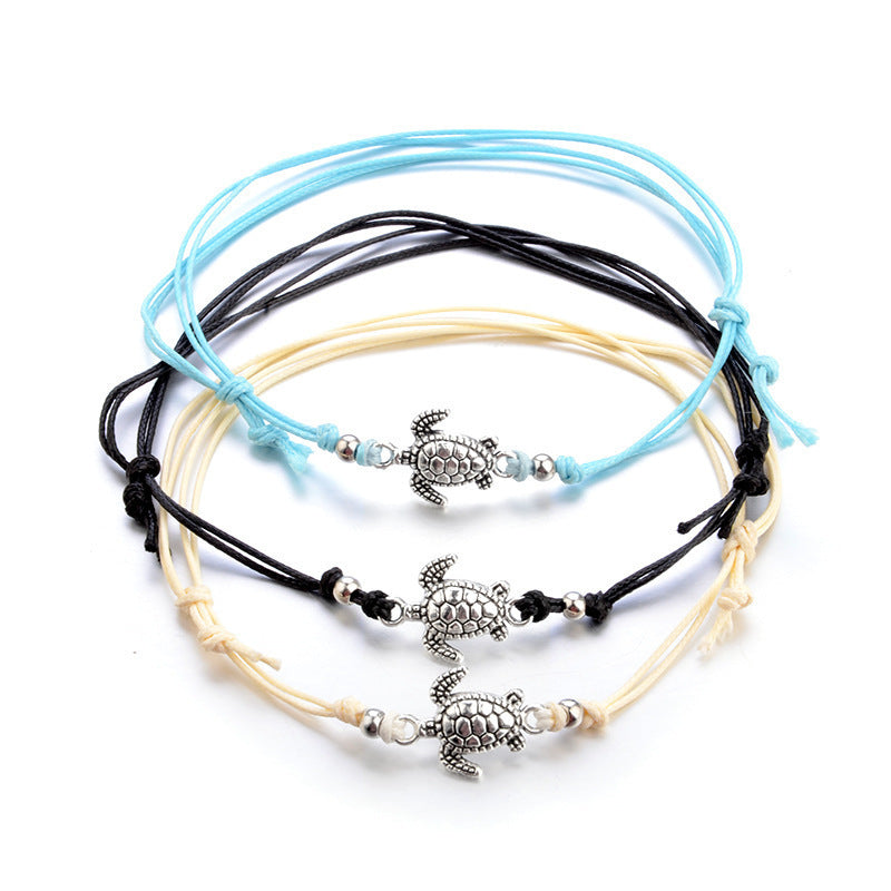 Lila Turtle Anklet