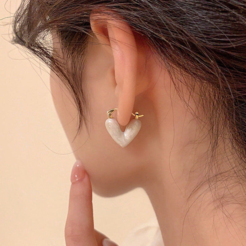 Amour Heart Hoop Earrings